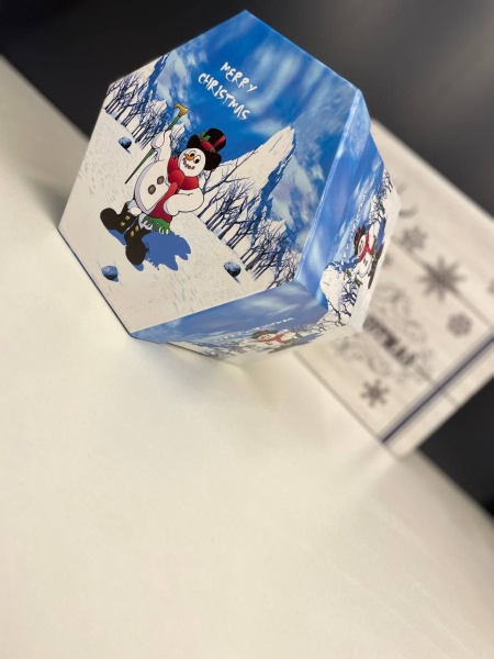 Шар-декор новогодний набор в коробке (14 шт)  Merry Christmas Snowman